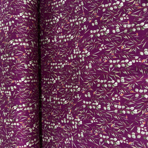 Purple Tropical Print Pashmina Fabric 20975