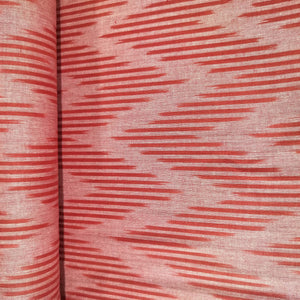 Pink Red Ikkat Print Cotton Fabric 16314