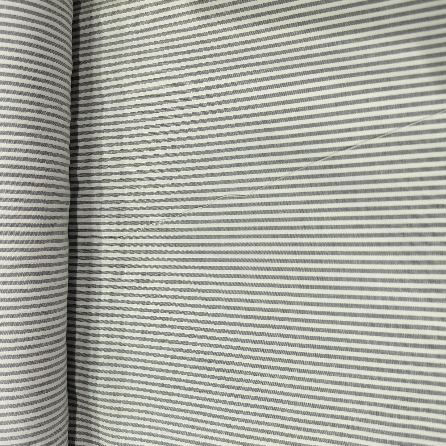 Blue White Stripes Print Poplin Lycra Fabric 16699