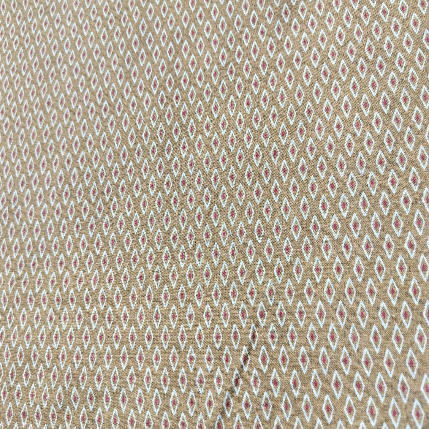 Mustard Geometrical Print Cotton Linen Fabric 4516