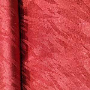 Red Leaves Satin Jacquard Fabric 14400