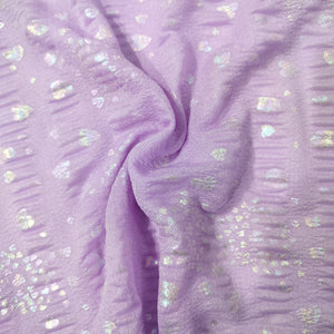 Purple Embroidery Net Sequence Fabric 6369