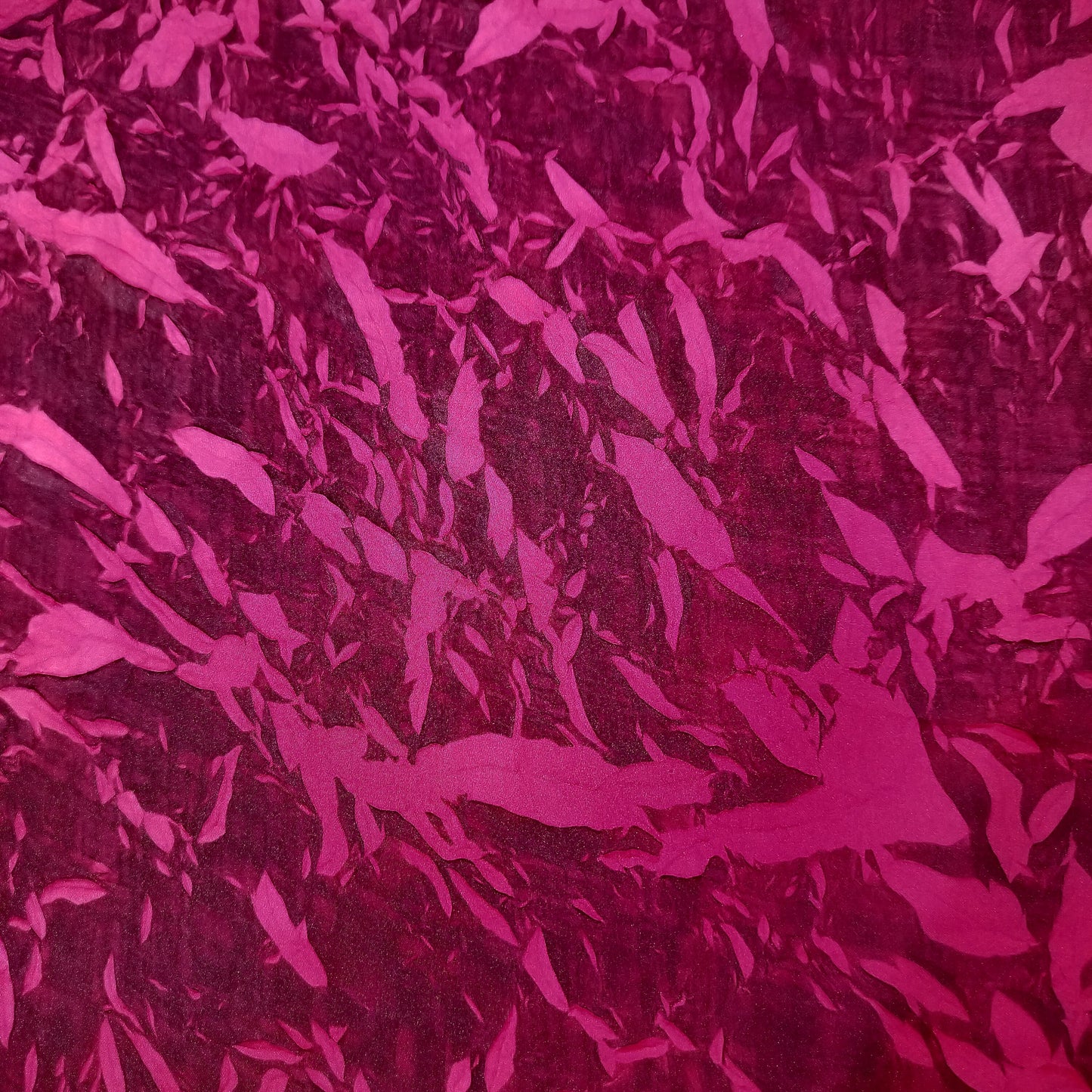 Classic Magenta Pink Crushed Bemberg Silk 14922