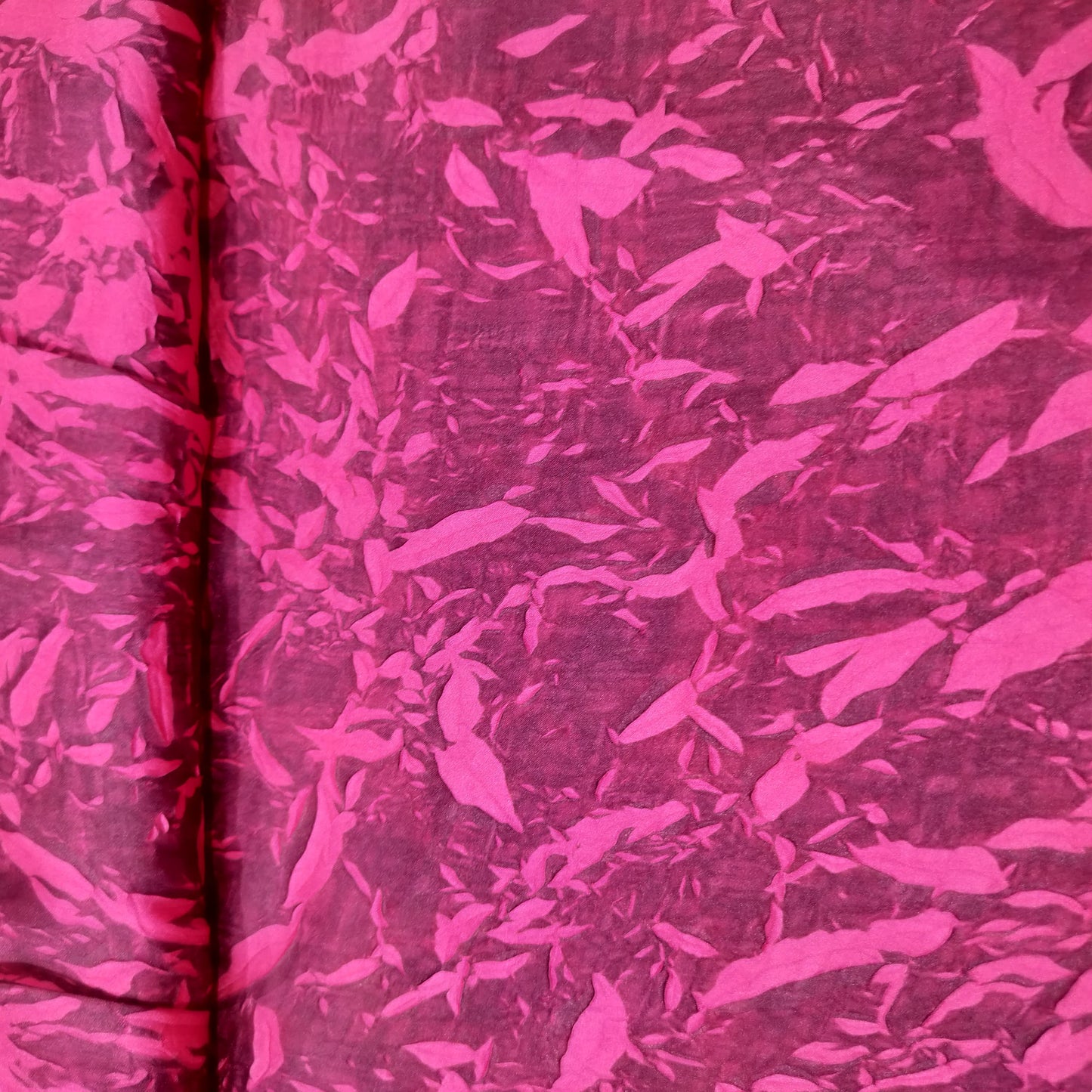 Classic Magenta Pink Crushed Bemberg Silk 14922