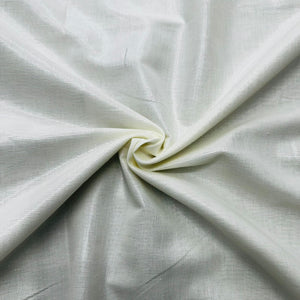 Off White Solid With Lurex Cotton Fabric DE-12038