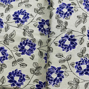 Sage Green Floral Print Cotton Fabric AFI-29580 - TradeUNO