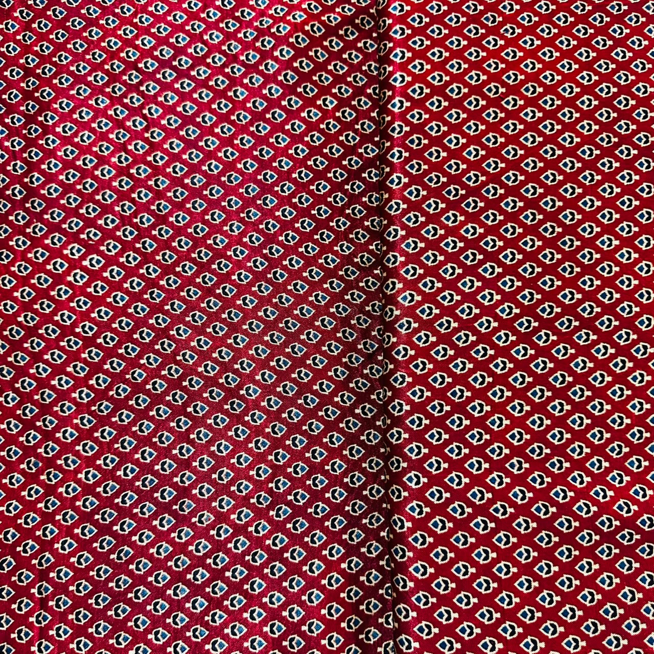 Red Floral Print Mashru Silk Fabric EEG-28344