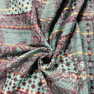 Sea Blue Dabu Print Cotton Fabric AFI-29616 - TradeUNO