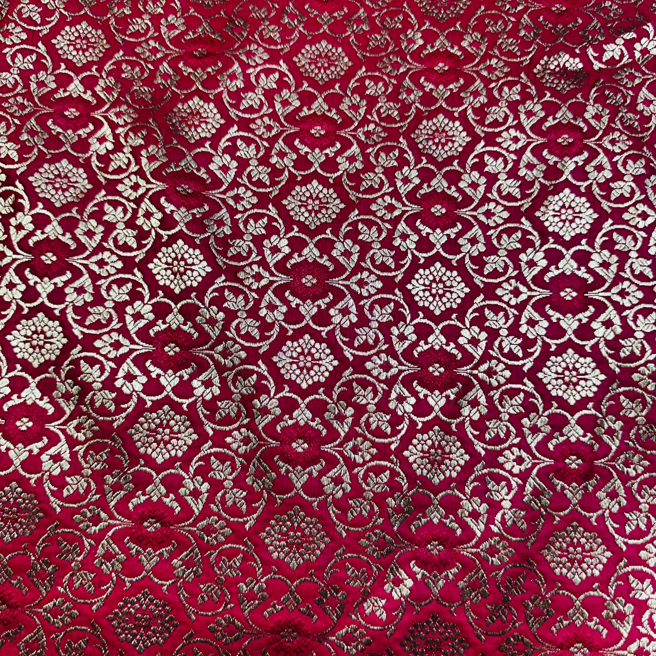 Red Banarasi Brocade Fabric KRE-23736