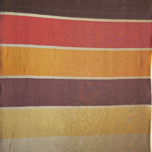 Wine With Multicolor Strips Chanderi Tissue Fabric CW-28767 - TradeUNO