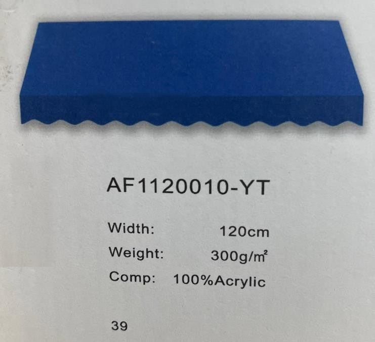 Premium Blue Solid Acrylic Fabric