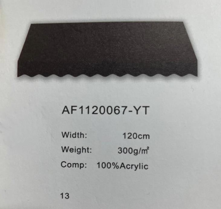 Premium Black Solid Acrylic Fabric