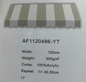 Premium White With Beige Stripes Acrylic Fabric