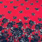 Red & Black Floral Brocade Jacquard Fabric - TradeUNO