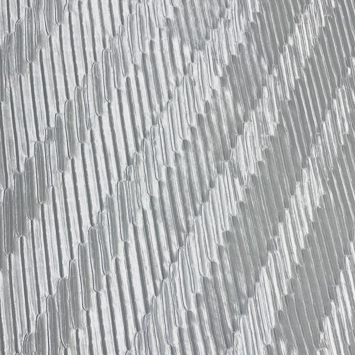 Grey Pleated Knit Lycra Fabric - TradeUNO