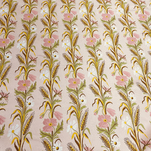 Pink & Mulitcolor Floral Brocade Jacquard Fabric - TradeUNO