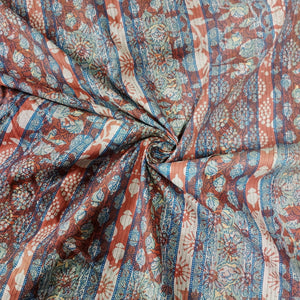 Brown Stripes Dabu Print Cotton Fabric AFI-29612 - TradeUNO