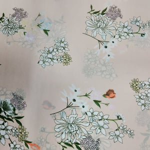 Cream Floral Print Georgette Fabric TU-5744 - TradeUNO
