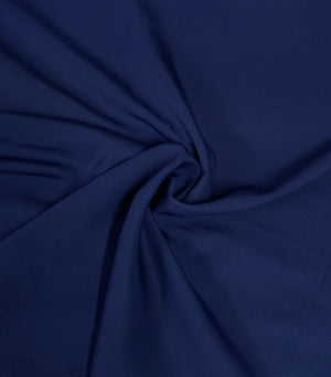 Exclusive Blue Solid Malai Crepe Fabric - TradeUNO