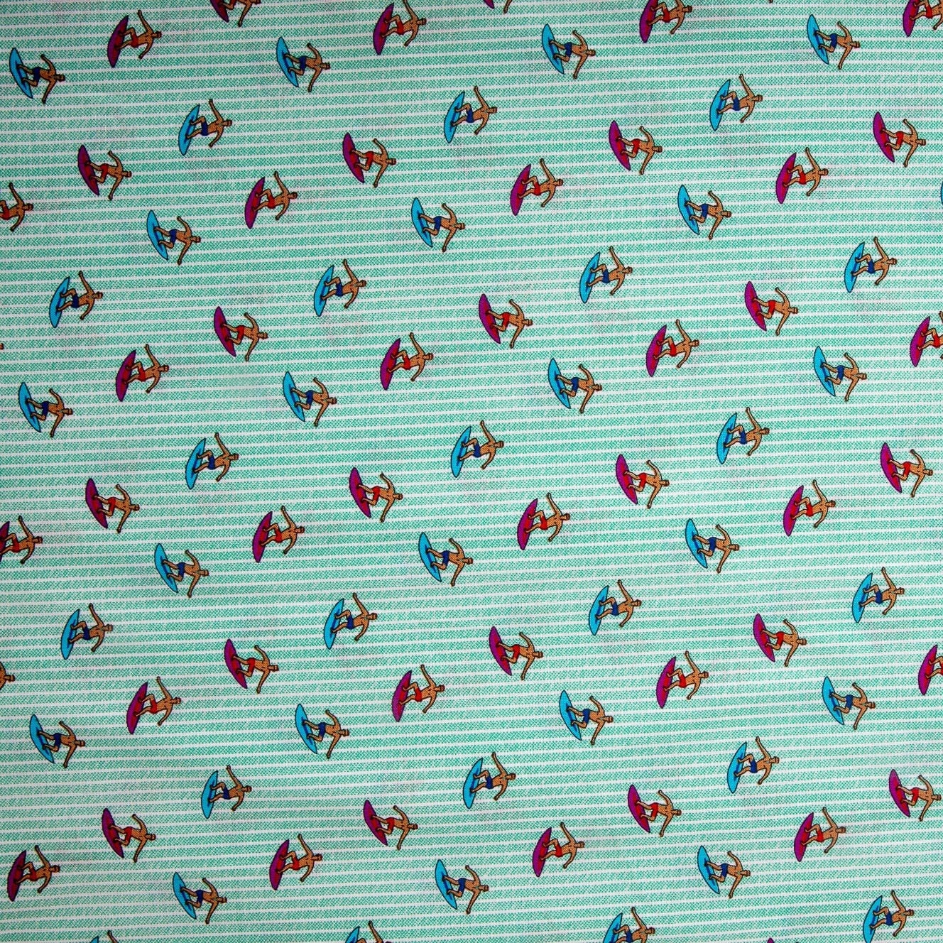 Green Kids Print Poplin Cotton Fabric Trade UNO