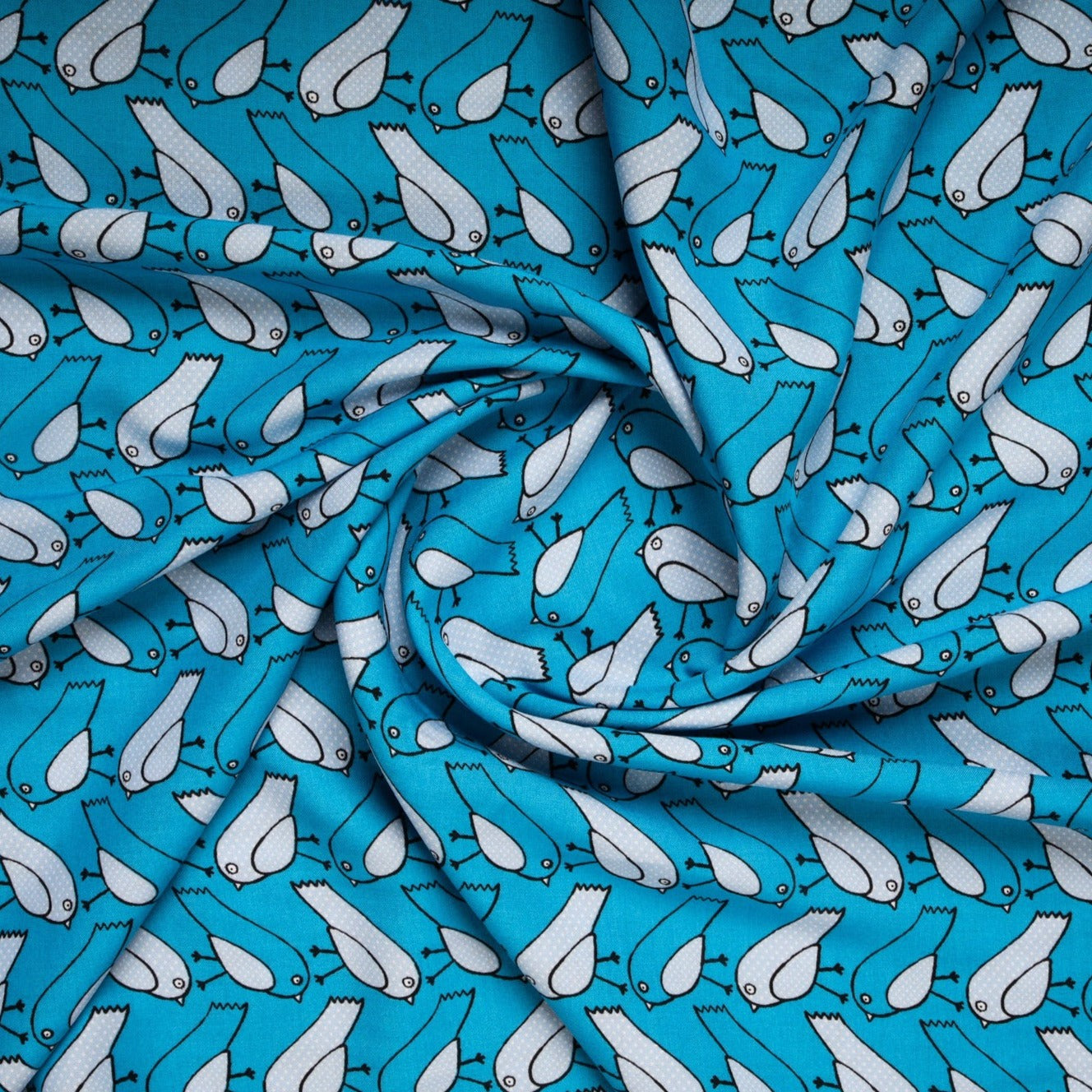 Blue Bird Kids Print Rayon Fabric Trade UNO