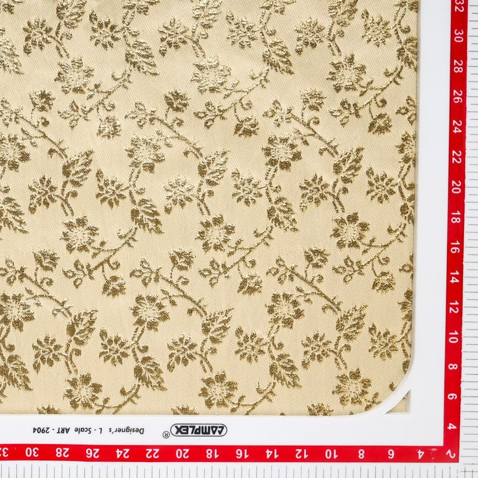 Golden Traditional Banarasi Brocade Fabric Online