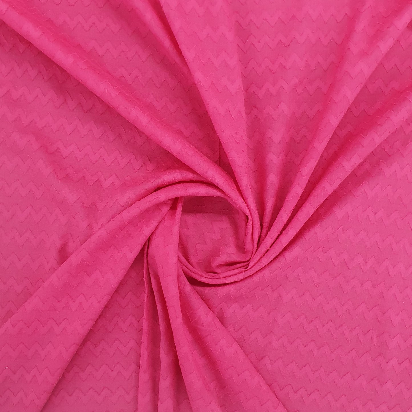 Magenta Pink Solid Jacquard Cotton Fabric Trade UNO