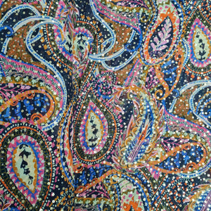 Multicolor Paisley Digital Print Sequence Georgette Fabric - TradeUNO