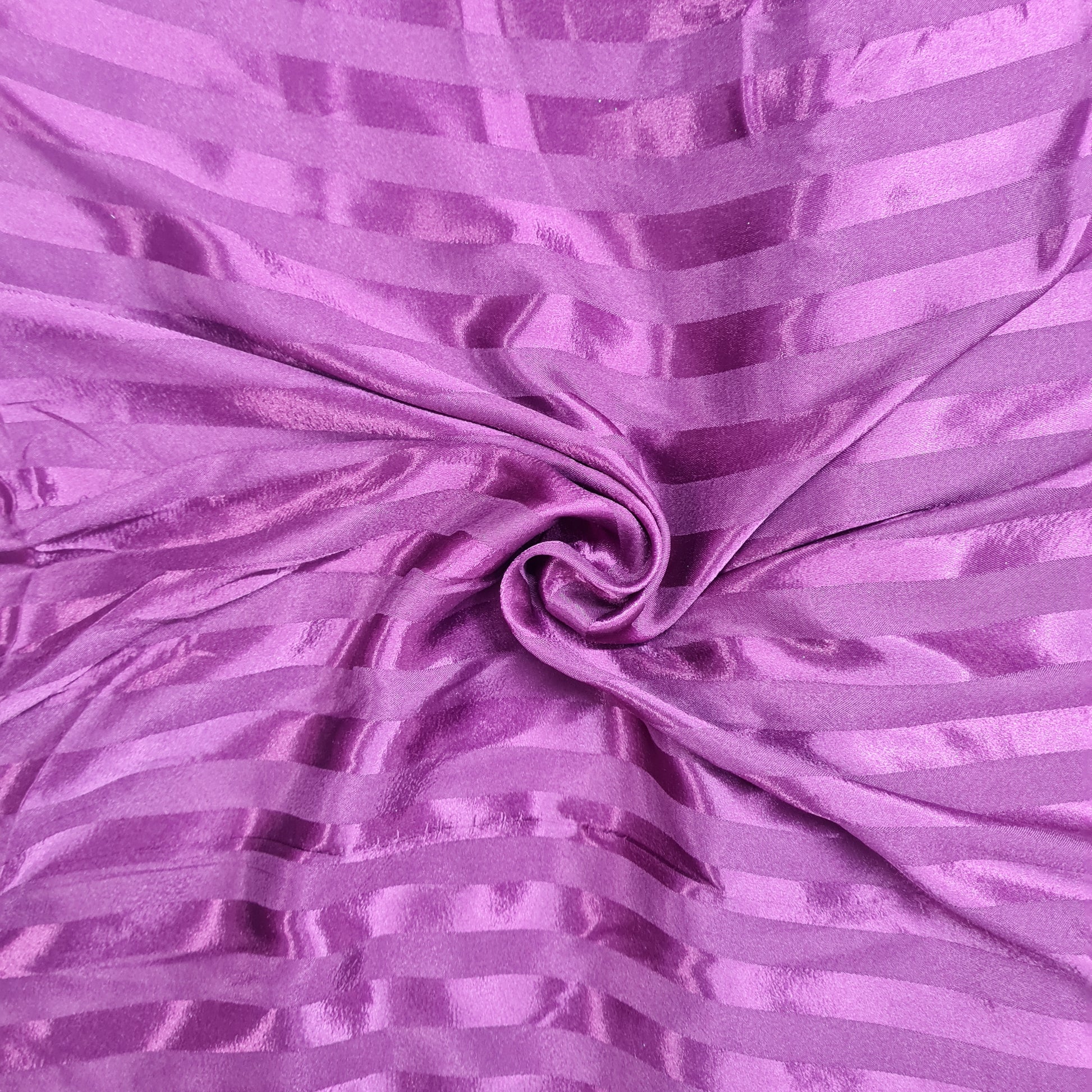 Wine Stripe Print Poly Satin Fabric 8472