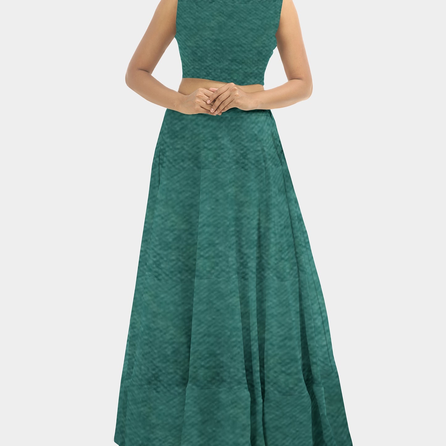 Emerald Dark Green Solid Satin Fabric Trade UNO