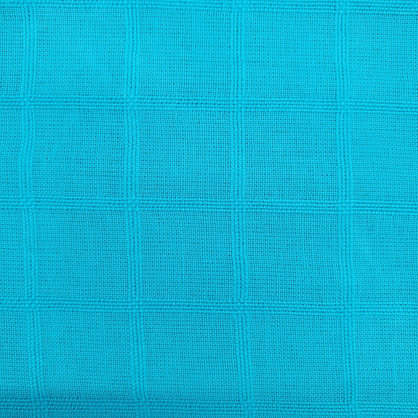 Sky Blue Solid Jacquard Cotton Fabric Plain Weave 48 Inches