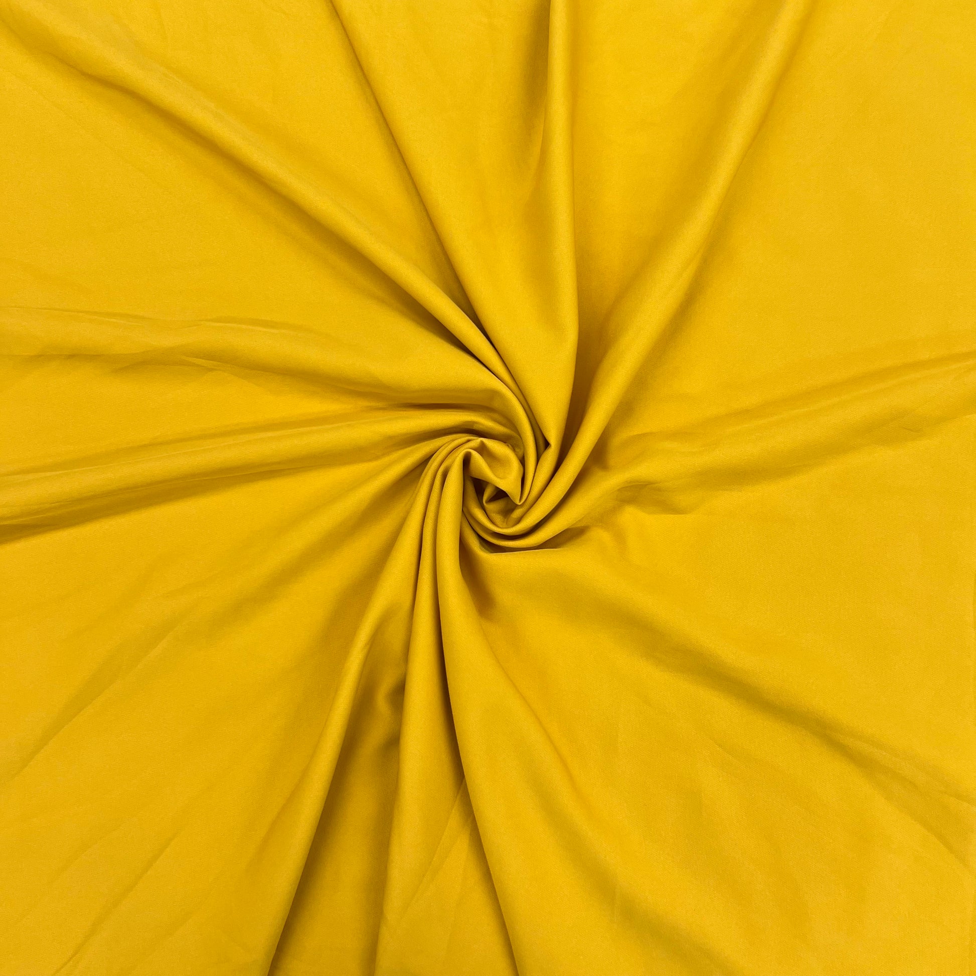 Mustard Yellow Solid Banana Crepe Fabric - TradeUNO