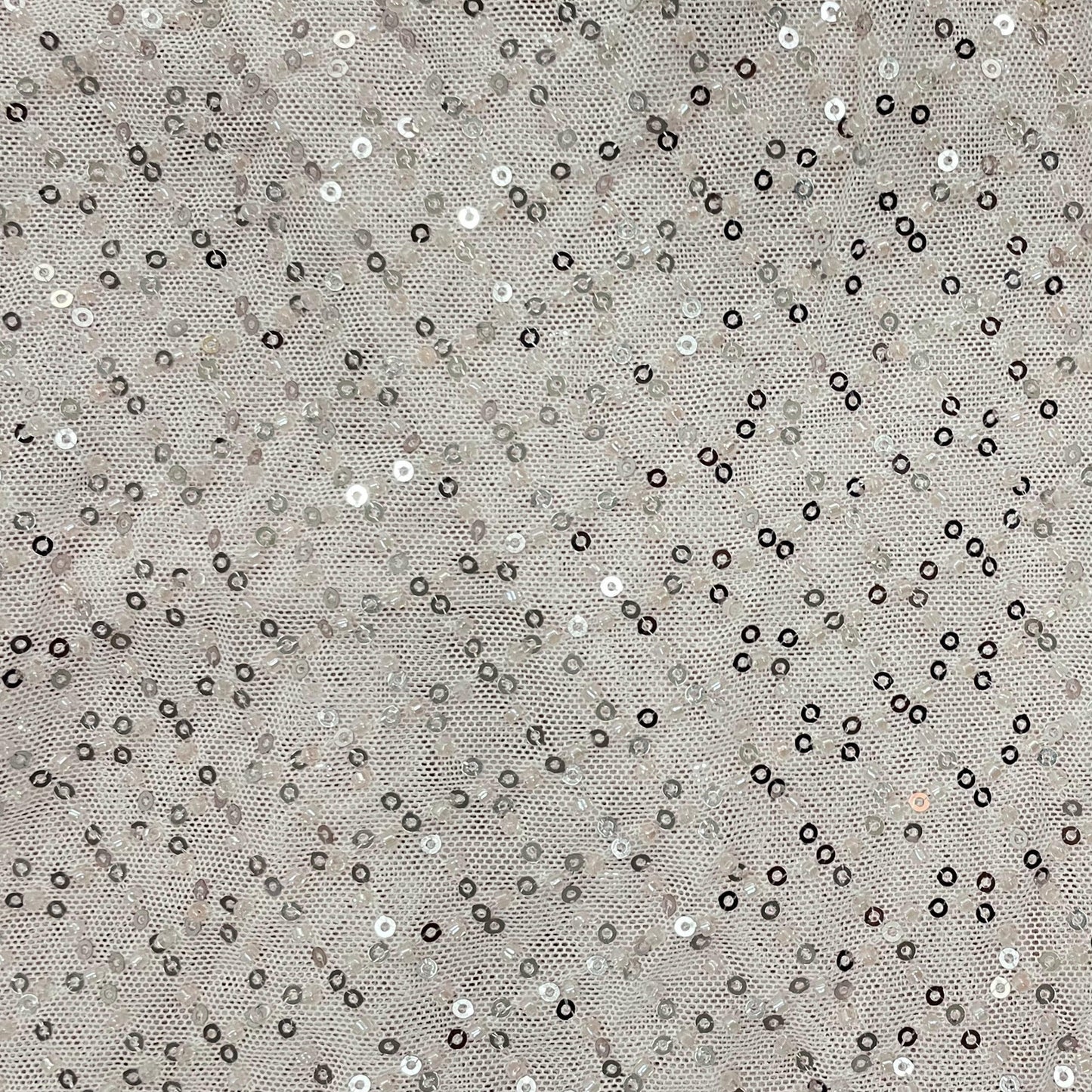 Pink Geometrical Sequence Embroidery Net Imported Fabric - TradeUNO