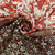 Cream With Brown Ombre Red Floral Embrodiery Georgette Fabric - TradeUNO