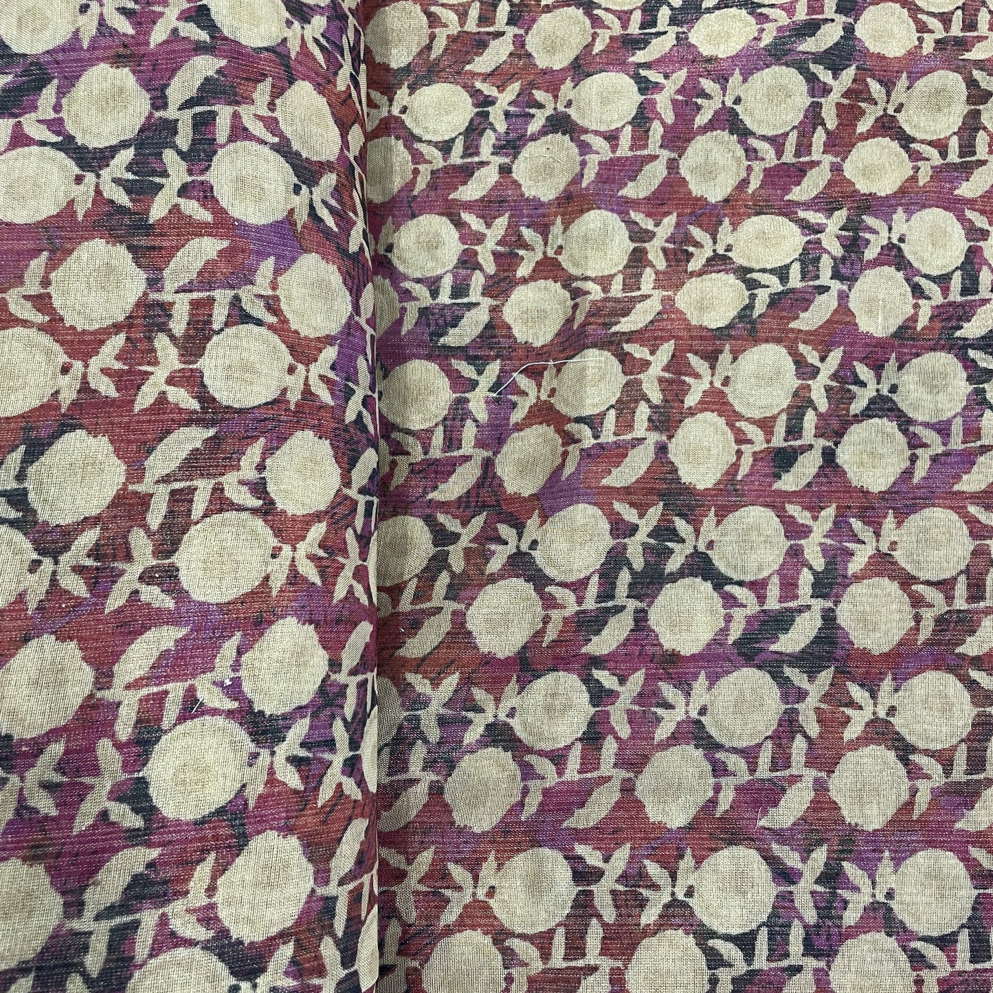 Classic Pink Cream Floral Print Zari Organza Fabric