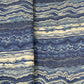Classic Cream Blue Marble Print Armani Satin Fabric