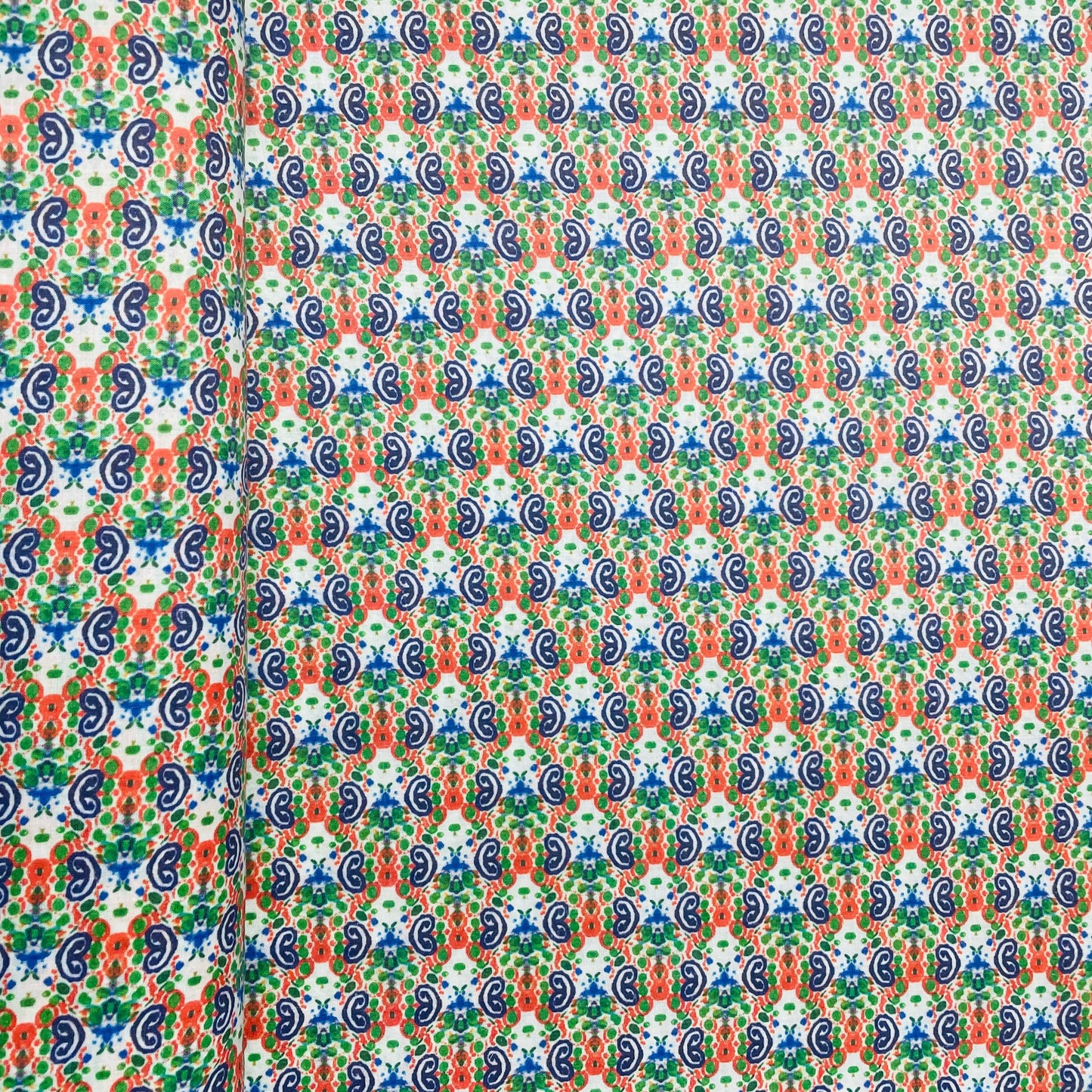 Multicolor Handblock Print Mulmul Fabric - TradeUNO