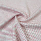 Classic Peach Pink White Check Print Woollen Tweed Lycra Fabric