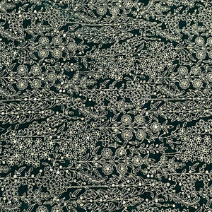 Classic Green Golden Zari Sequence Thread Embroidery Velvet Fabric