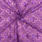 Amethyst Purple Floral Print Crochet Fabric