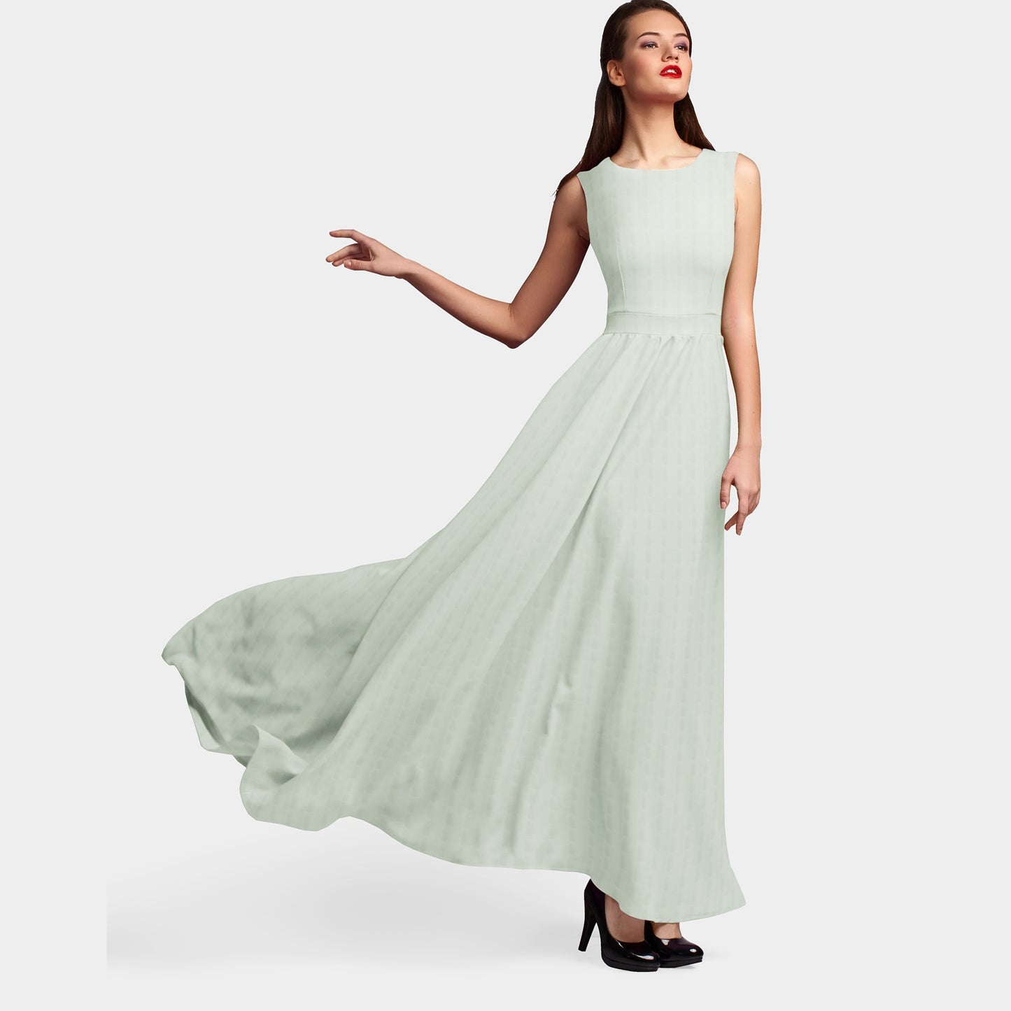 Light Green Solid Georgette Fabric Trade UNO