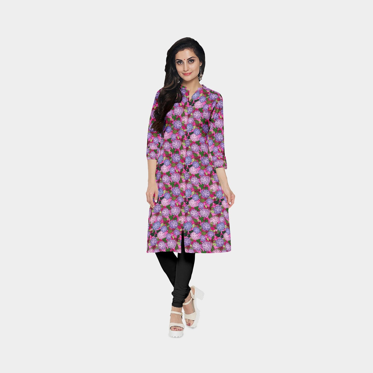 Multi Color Floral Print Rayon Fabric - TradeUNO