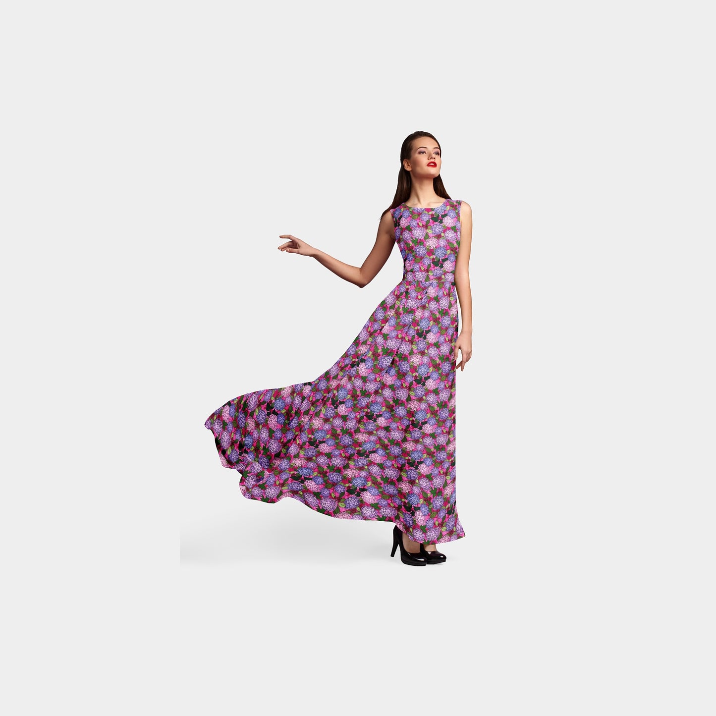 Multi Color Floral Print Rayon Fabric - TradeUNO