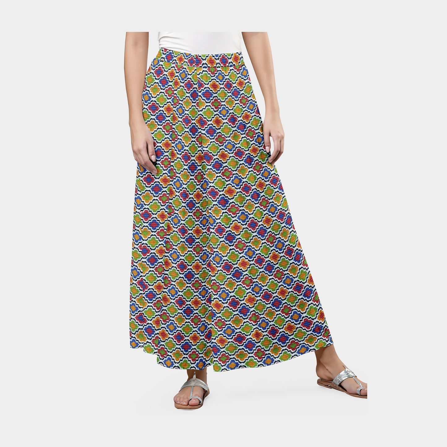 Multicolor Moroccan Print With Kantha Cotton Fabric Trade UNO