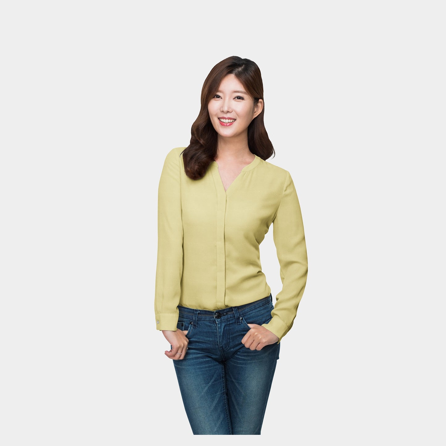 Mustard Yellow Solid Crape Fabric Trade Uno
