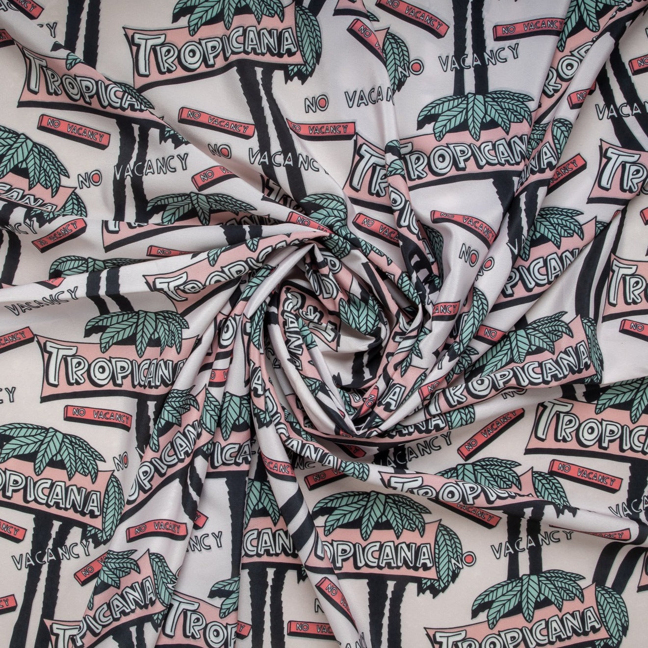 Peach Multi Color Print Crepe Fabric Trade UNO