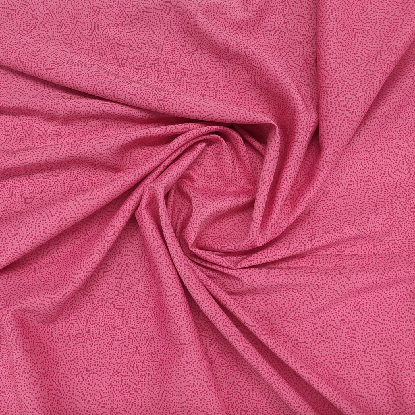Pink Polka Dots Print Rayon Fabric Trade UNO