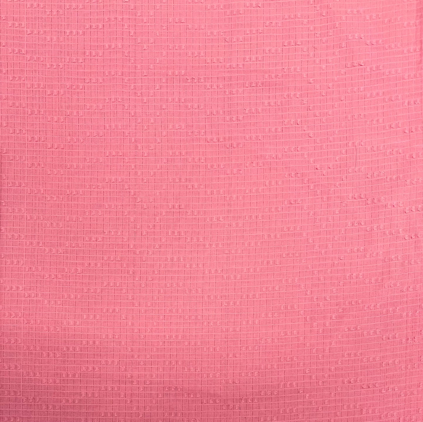 Pink Solid Jacquard Cotton Fabric Trade UNO