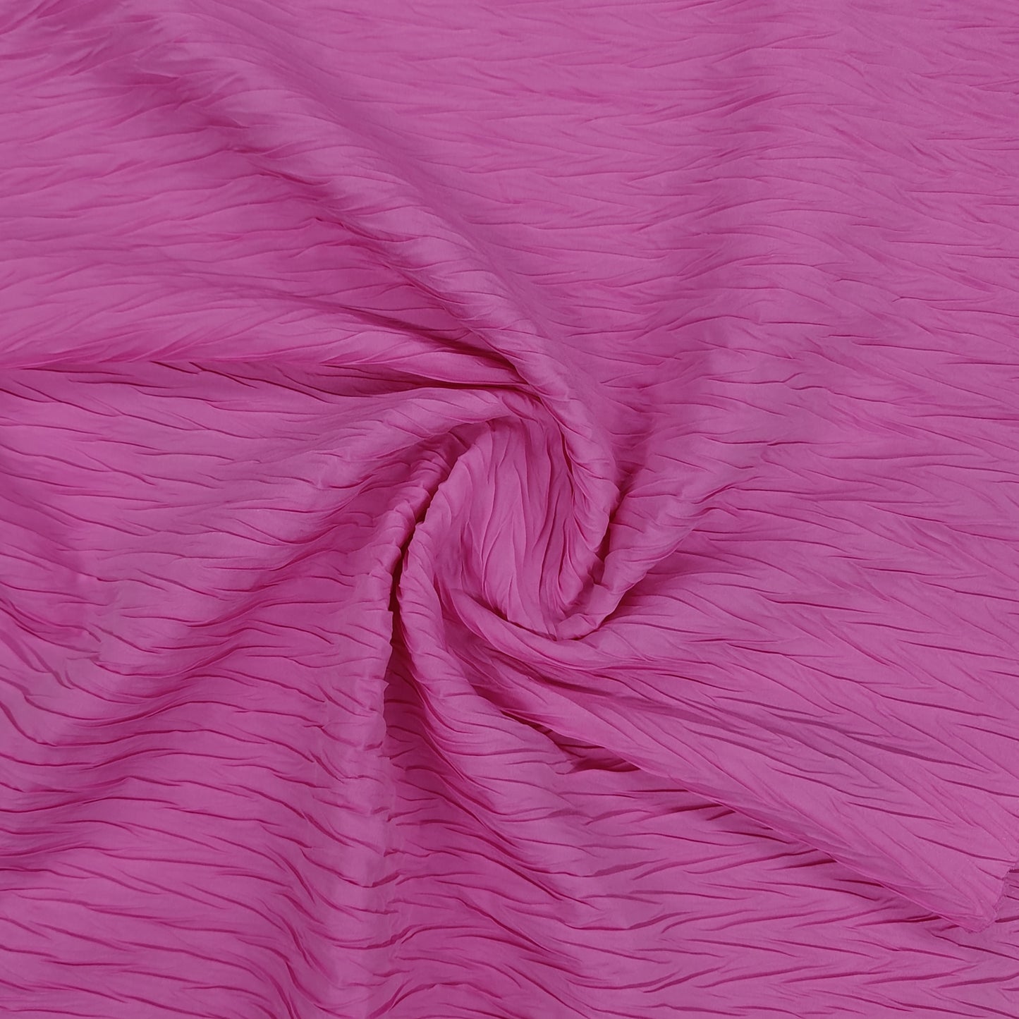 Pink Solid Pleated Crepe Fabric - TradeUNO