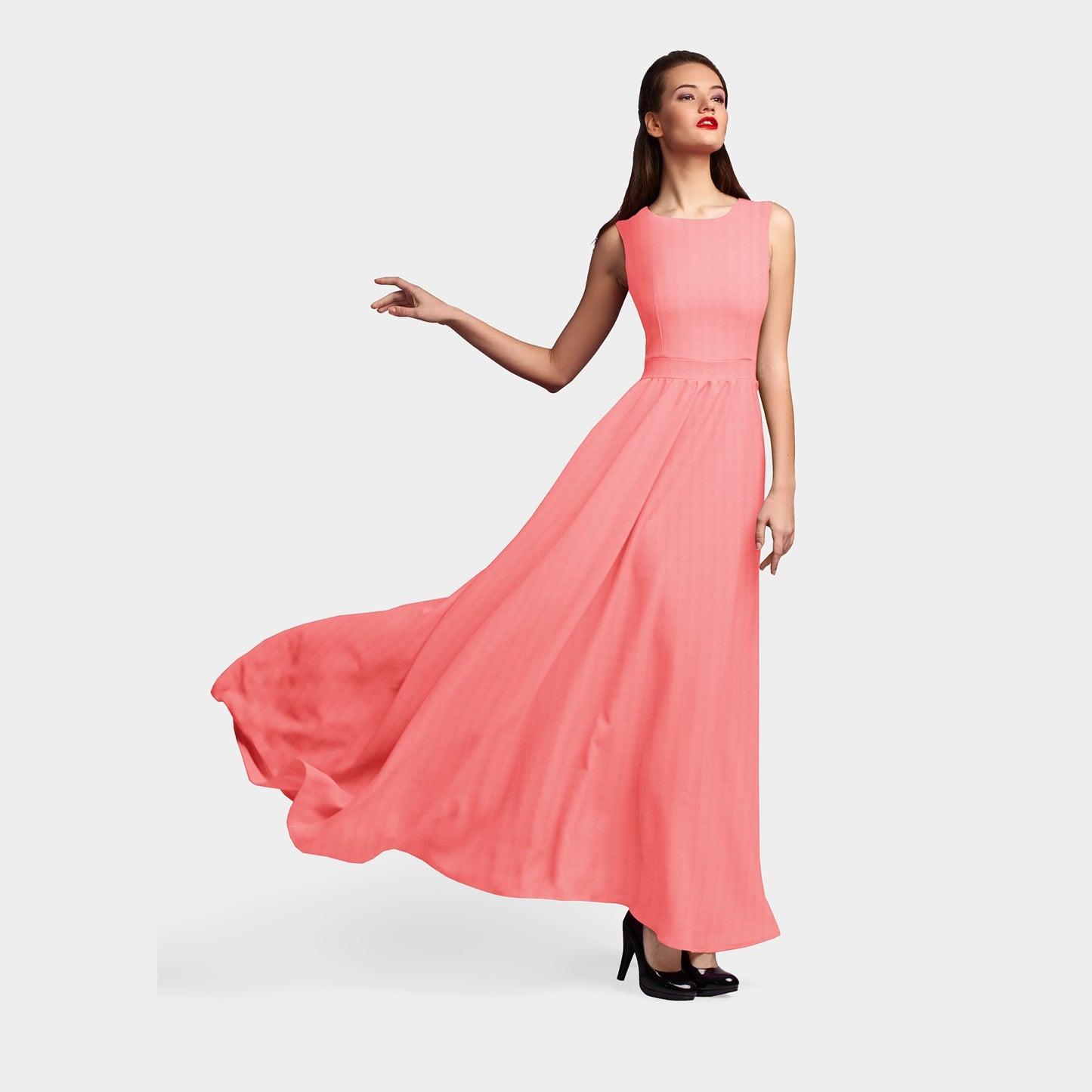 Rose Pink Color Georgette Fabric Trade UNO